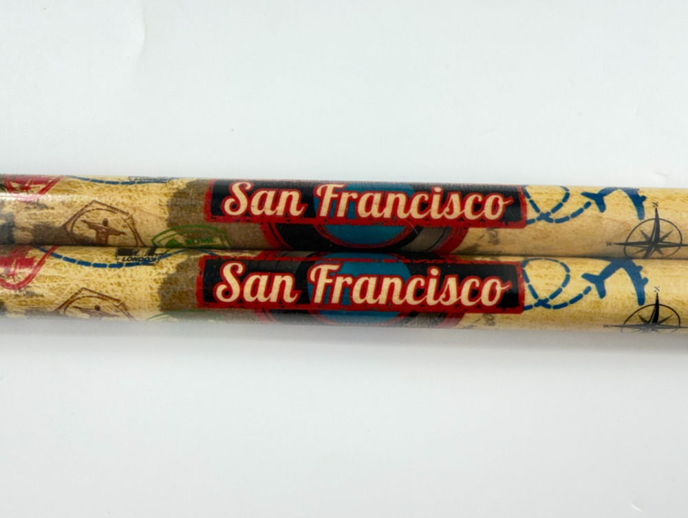 Hard Rock Cafe San Francisco Authentic Drum Sticks - World Traveler Edition